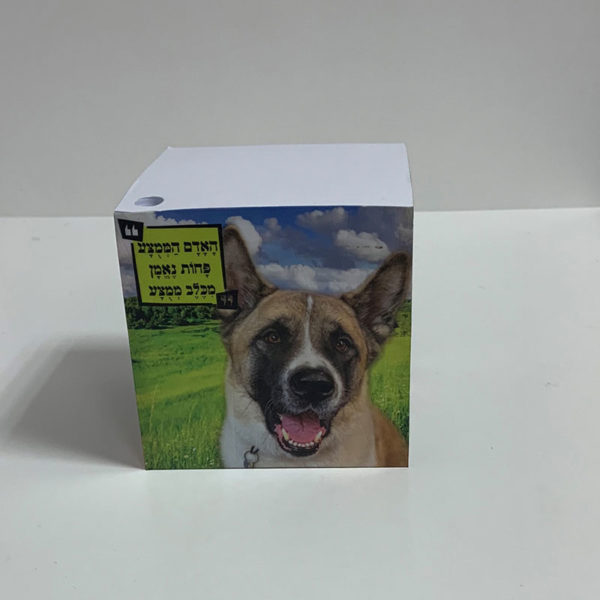 קוביית נייר ממו - קובייה מנייר - דפי ממו - כלבים