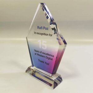 בסיס קריסטל / זכוכית מיוחד למגן הוקרה