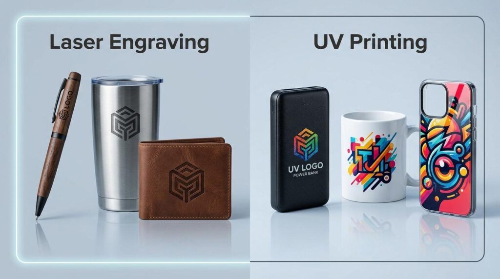 הבדל בין חריטת לייזר להדפסת uv